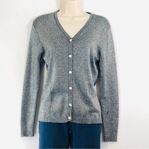 The Limited Black Gray Metalic Cardigan